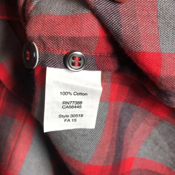 NWT J. CREW The Perfect Shirt 100% Cotton Red/Gray Plaid Womens Sz XS - Picture 5 of 5